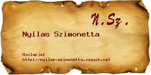 Nyilas Szimonetta névjegykártya